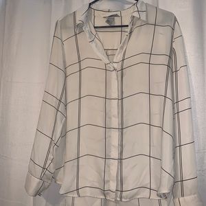 H&M Plaid Dress Up Blouse